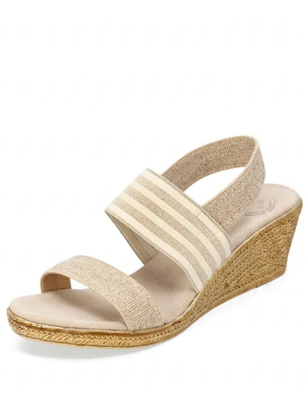 Charleston Shoe Company The Cooper Sandal 2-Strap Slingback Espadrille Wedges 7